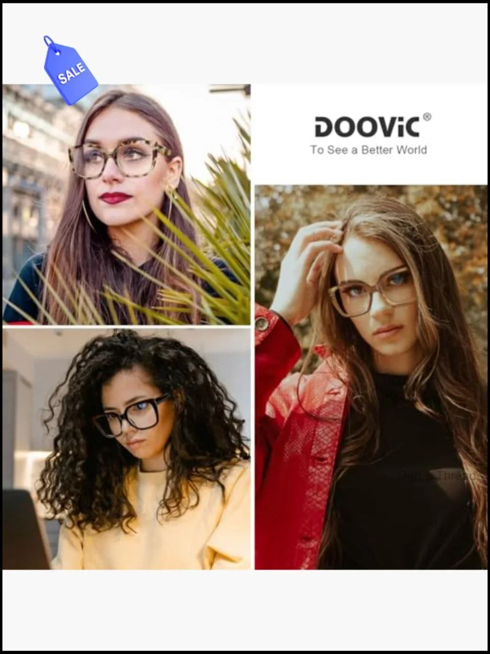 3 Pack Oversized Blue Light Blocking Reading Glasses Square Computer Readers